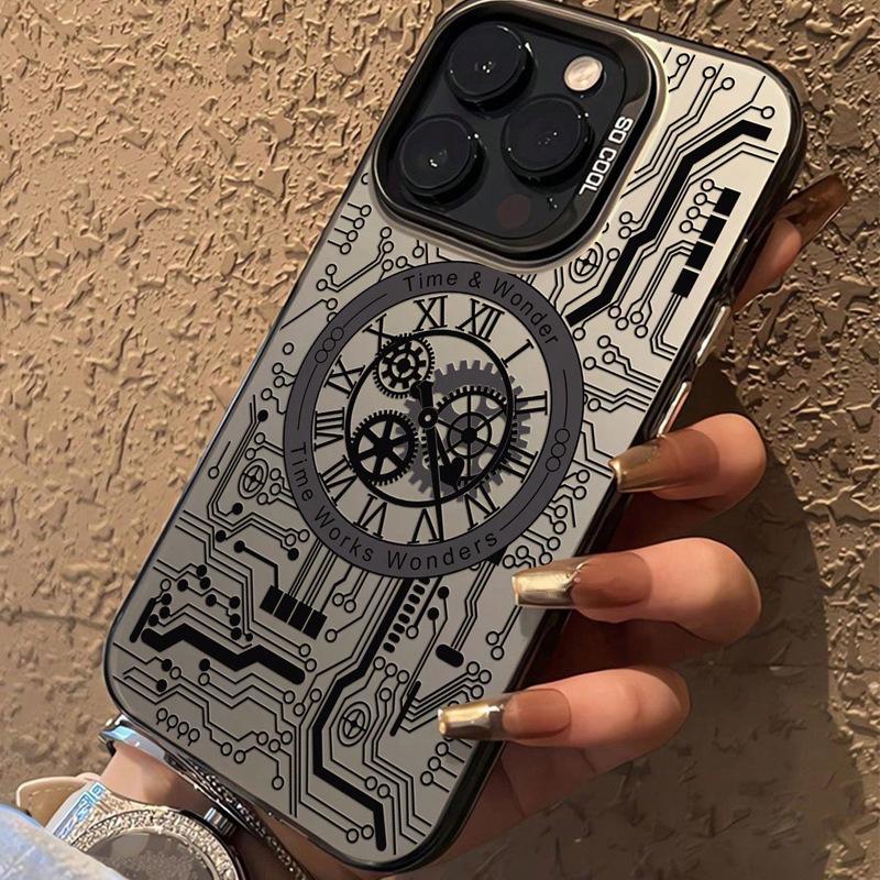 Чехол для телефона с механическим изображением сердца для iPhone 16 15 14 13 12 11 x XR Xs SE2 SE 8 7 plus pro Max mini PC задняя крышка