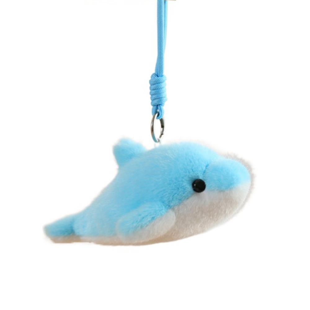 Bag Pendant Dolphin Plush Doll Keychain Ocean Animal Plush Doll Key Rings Kids Holiday Gifts