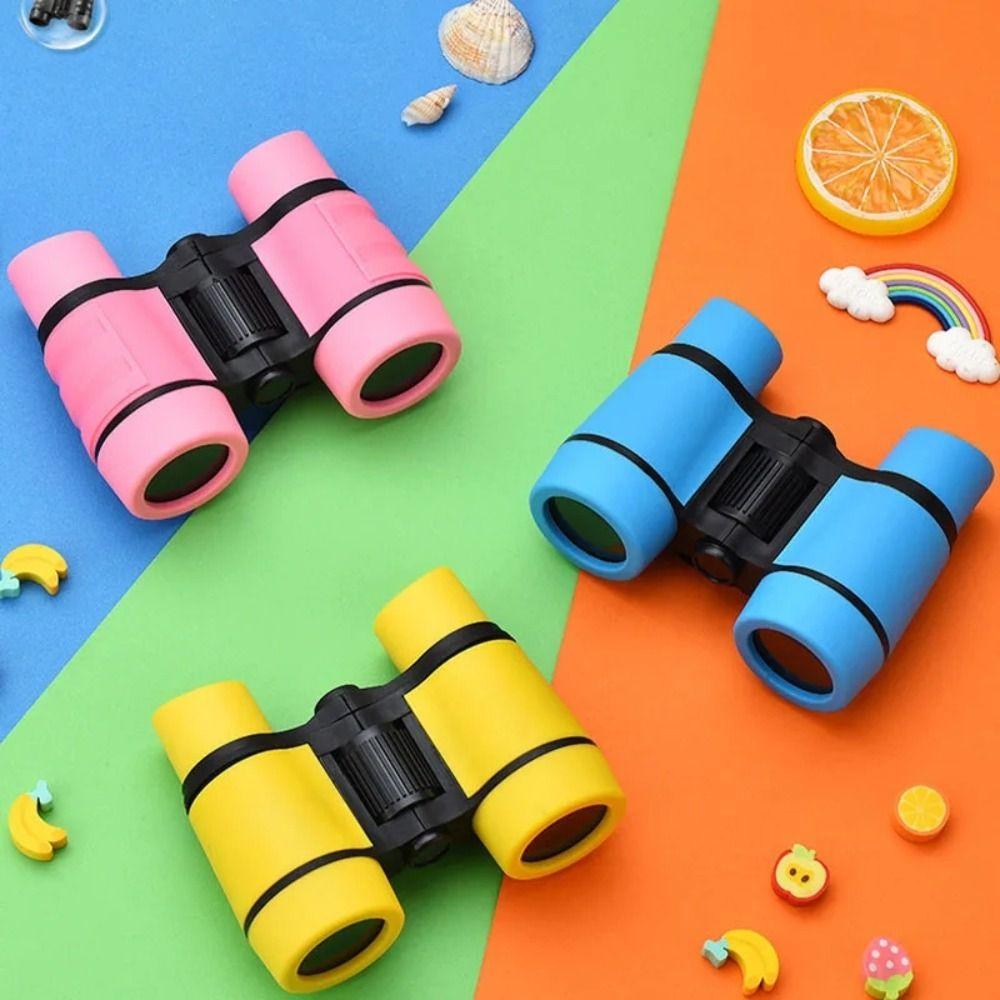 Shock-Proof Kids Binoculars Toy Set 4X30 High Resolution Binocular Small Telescope Boys Girls