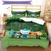 3pcs Octonauts Bedding Set Duvet Cover Closure Includes 1 Duvet Cover & 2 Pillowcases, Soft and Comfortable for All Seasons.