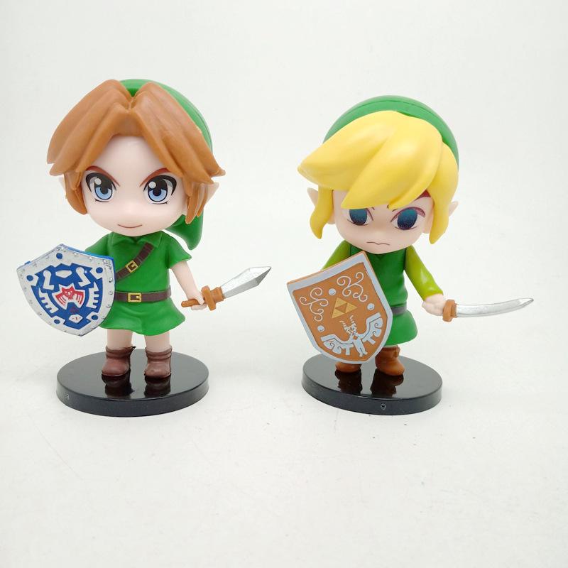 6 шт./комплект 10 см Фигурка The Legend of Zelda Линк Принцесса Зельда Q-версия Фигурка Игровые Украшения Декор Кукла Модель Игрушки