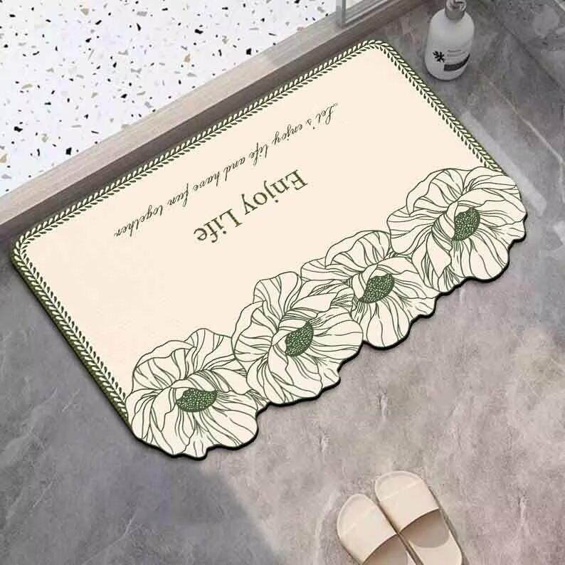 Diatom Mud Floor Mat Bathroom Toilet Toilet Entry Door Water Absorption Quick Drying Non-slip Foot Pad Entry Door Carpet