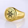Likgreat Archangel Metatron Angel Of Life Solomon Punk Ring For Men Stainless Steel Engraving Viking Men 'S Signet Ring Jewelry