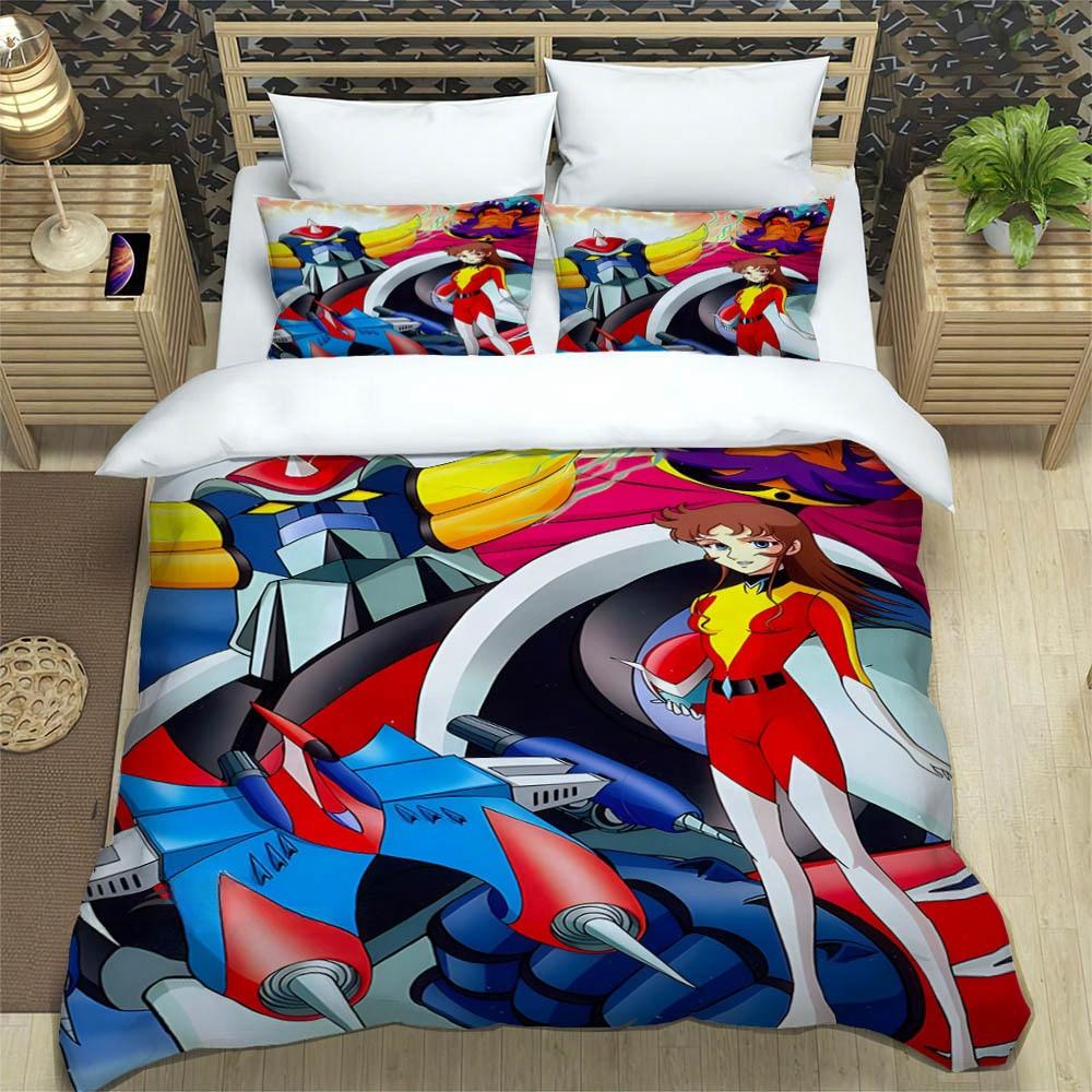 Ufo Robo Grendizer Goldorak Bedding Collections Exquisite Bed Supplies Set Duvet Cover Comforter Set Bedding Set Luxury Birthday Gift