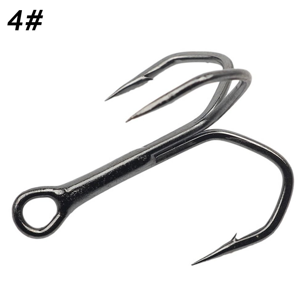 12# 14# острые крючки с бородкой Ahite Nickel рыболовные крючки рыболовные снасти тройной джиг высокоуглеродистая сталь