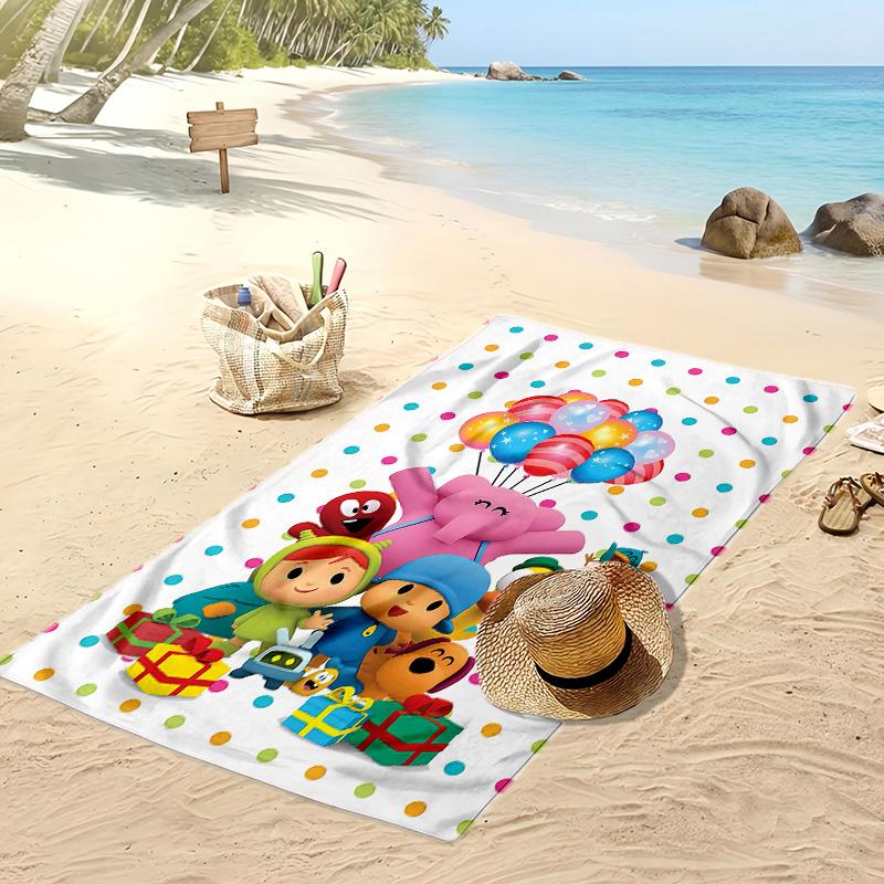 pocoyo Printed Quick Dry Beach Towel Super Absorbent Soft Lightweight Bath Towel for Pool Summer Travel