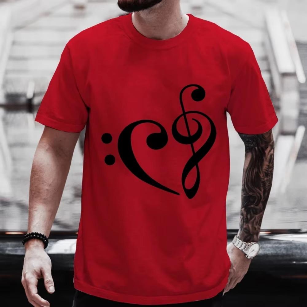 Футболки для мужчин и женщин, летние футболки Harajuku We Heart Music с коротким рукавом, уличная одежда для пар, свободная одежда, уличная одежда Y2K, топы