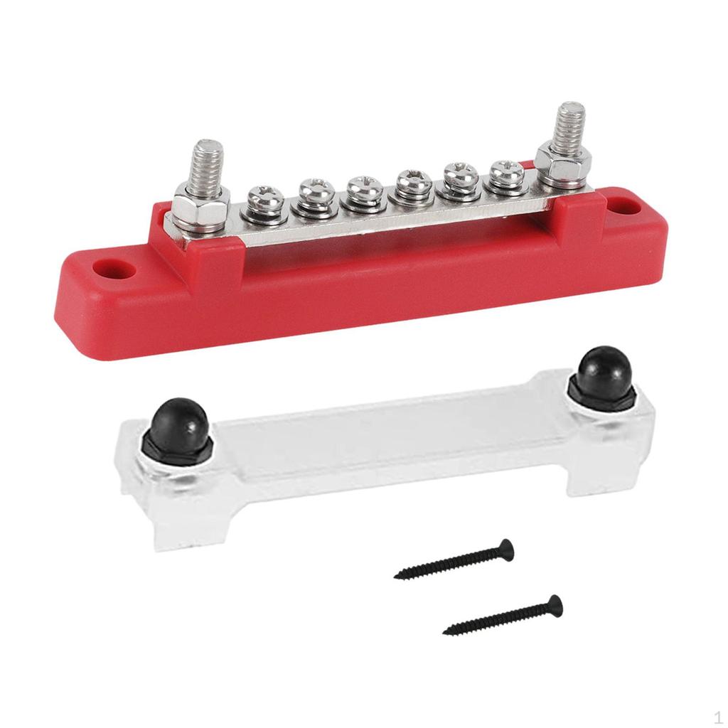 6-Way Copper Busbar Power Distribution Block for Automotive And Marine Use