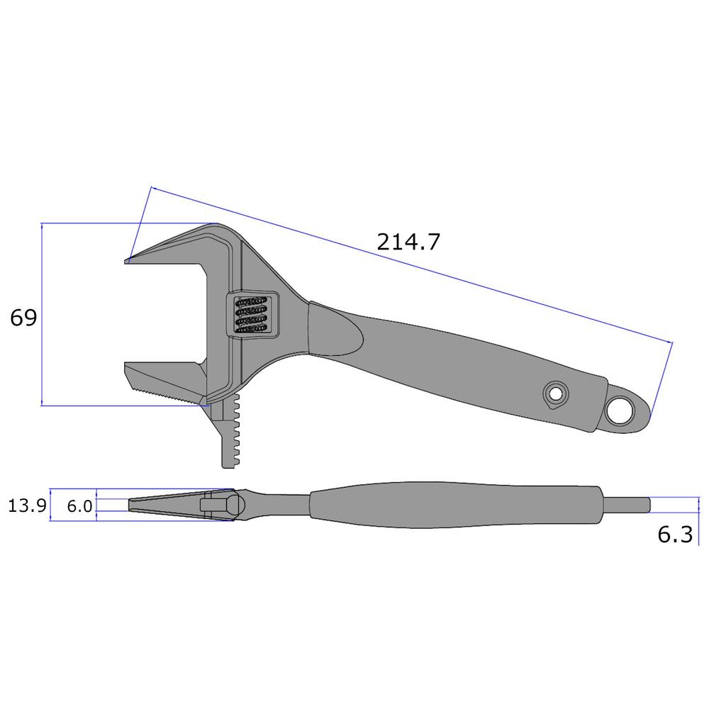 Fujiya Pipe Lance Adjustable Black and Gold with Wrench, Grip, FLP-38-BG