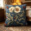 William Morris Inspired Floral Print Throw Pillow Cover, Vintage Botanical Decorative Cushion