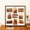 Wooden Multi-Photo Frame 9 Grid DIY Wall Hanging Or Desktop Display Couples Friends Memories Modern Minimalist Home Decor