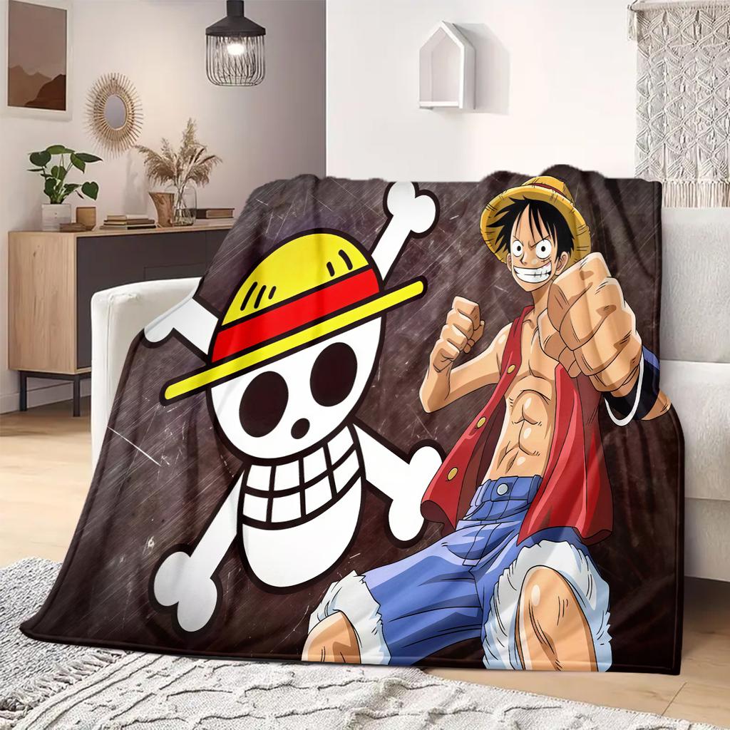 ONE PIECE Monkey D. Luffy Print Blanket Warm Comfortable Flannel Blanket Suitable for Bedrooms,Sofas, Beds,Chairs 103