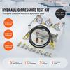 Hydraulic Pressure Test Kit, 250/400/600bar, 3 Gauges 11 Test Couplings 3 Test Hoses, Excavator Hydraulic Test Gauge Set with Portable Carrying Case
