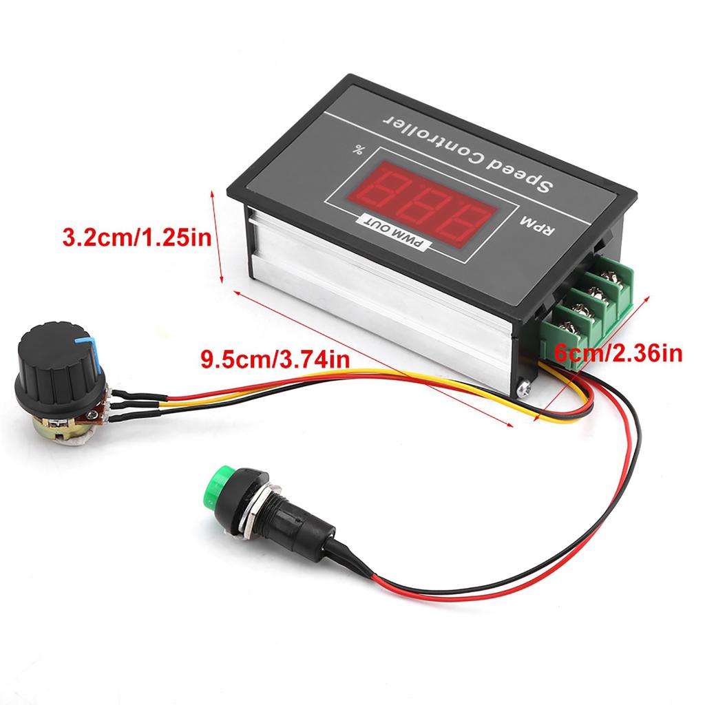 DC 6‑60V 12V 24V 36V 48V 30A ШИМ Регулятор скорости двигателя постоянного тока Переключатель пуска-останова Регулируемый контроллер двигателя Контроллер двигателя постоянного тока