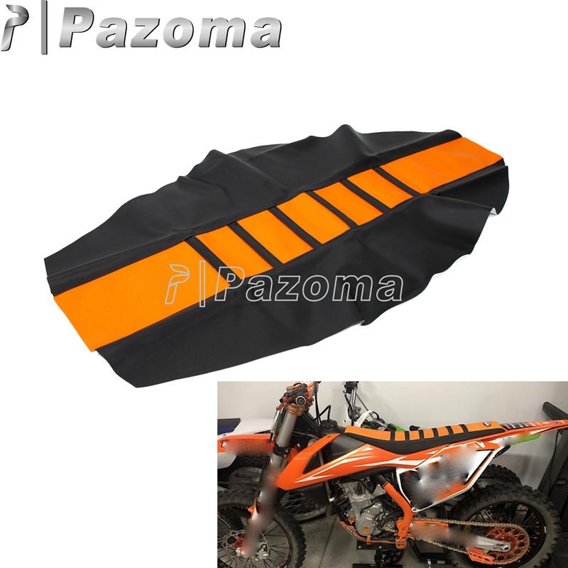 Motocross MX Enduro Off Road Striped Ribbed Gripper Soft Seat Cover For Honda Suzuki Kawasaki SX Suzuki Drz400 RMZ 250 65