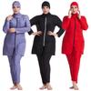 Plus Size Women Muslim Muslimah Swimwear Full Coverage Women Swimming Suit Highly Elastic Comfortable 3 Pieces Beachwear XL-6XL