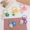 Diy Acrylic Flower Key Chain Ins Bag Pendant Accessories Gifts Car Pendant Key Ring  Women