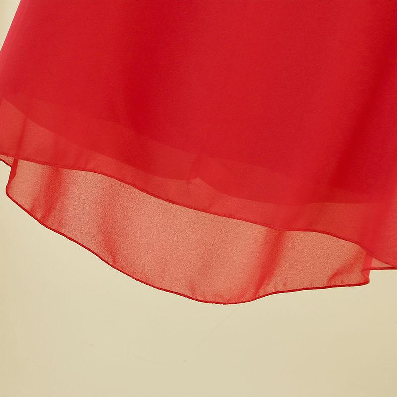 Блузка шифоновая женская большого размера с коротким рукавом, летний свободный топ, с круглым вырезом, базовая футболка для мамы