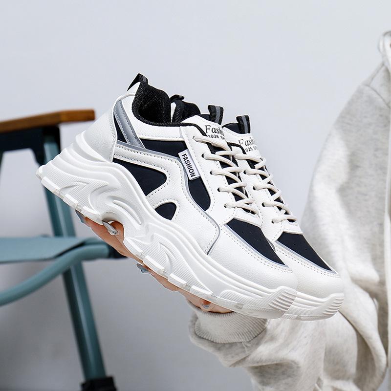 Платформа Папа Обувь Весна Новые Уличные Snap Студент Бег Кроссовки Высота Увеличивающие Досуг