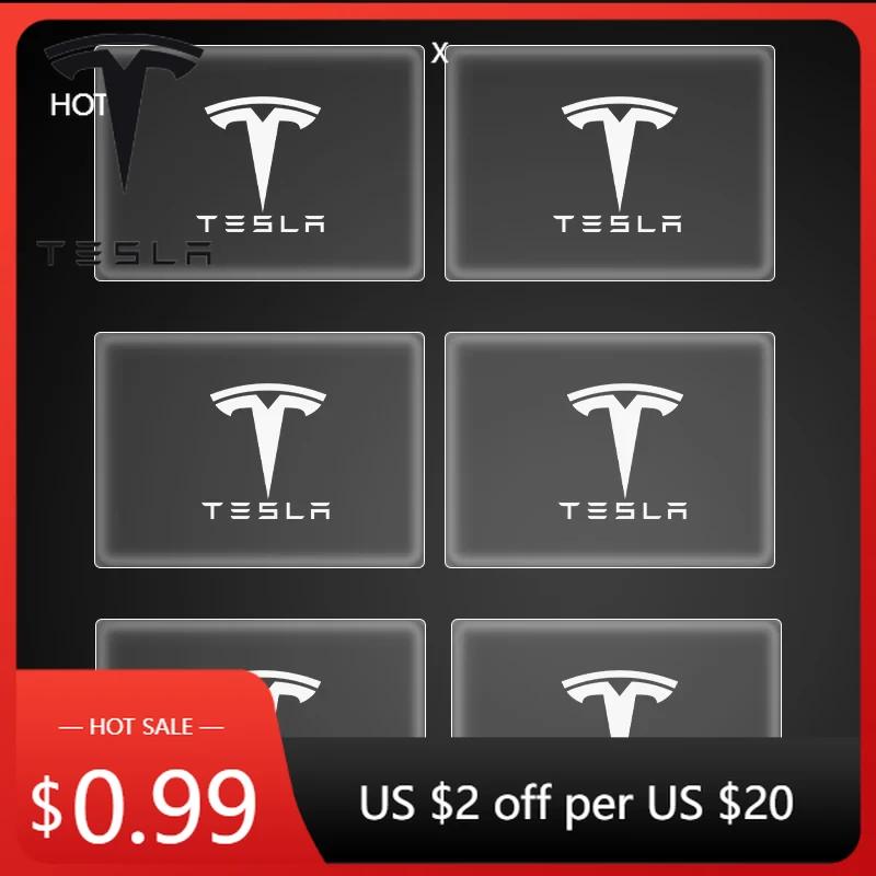 Автомобильная наклейка 2025 Новые Tesla 2/5/10 шт. Наклейки на ручки дверей автомобиля Наклейки на шины Зеркало заднего вида Для Tesla Model 3 Model X S 2016-2020