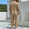 Spring Summer Men's Commuter Suit Casual Shirt Short-sleeved Trousers Men