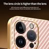 For iPhone 14 Pro Phone Case Carbon Fiber Textured Electroplated TPU Back Cover