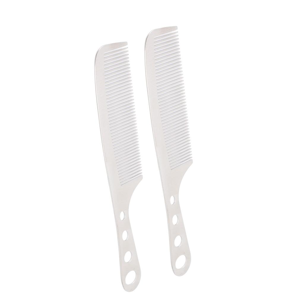 2 шт. Расческа для волос из нержавеющей стали, предотвращающая статическое электричество, профессиональная парикмахерская расческа для укладки и груминга