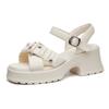 Sandals 2025 New Women's Summer French Versatile Not Tired Fairy Wind Soft Sole Platform High Heels Children's