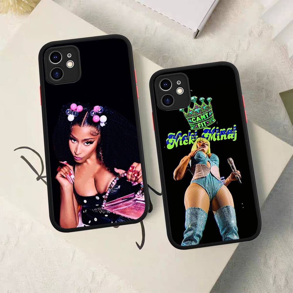 Nicki Minaj Rapper For IPhone Air 16 15 14 Plus 13 12 11 Pro Max Matte Cover Jelly Shockproof Phone Case
