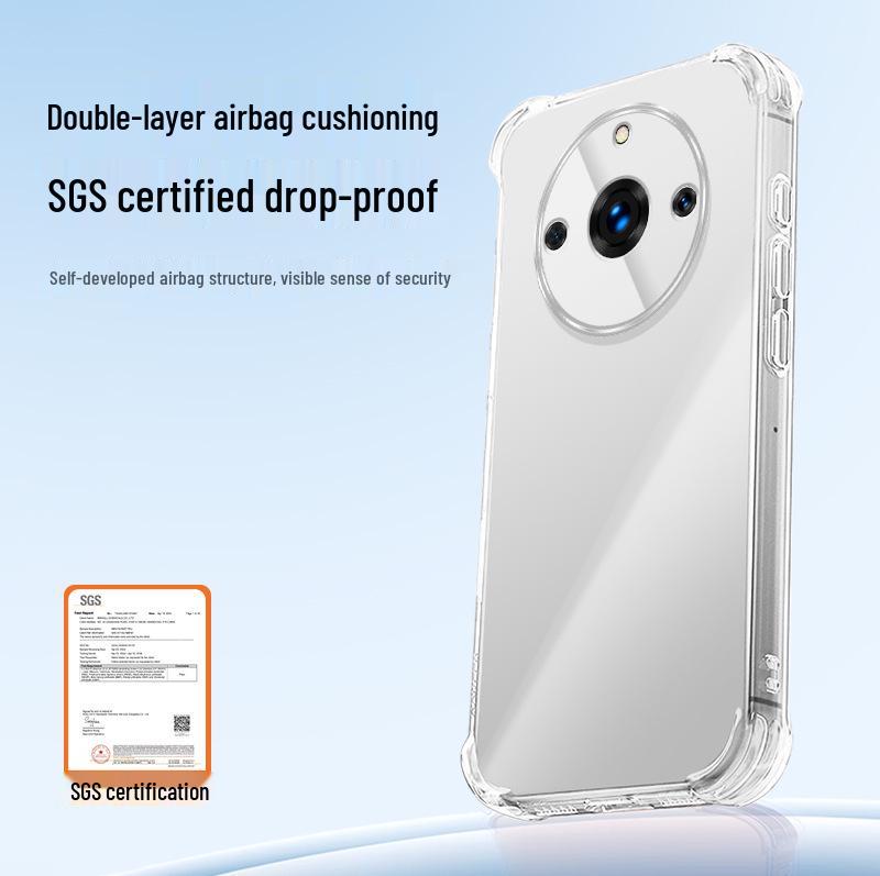 Прозрачный противоударный ТПУ чехол для телефона Realme 11 Pro/Pro+ с защитой-подушкой безопасности