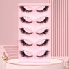 5Pairs Cat Eye 3D Mink Lashes Natural Eyelashes Winged End Eye Elongated False Eyelashes Lashes Extension