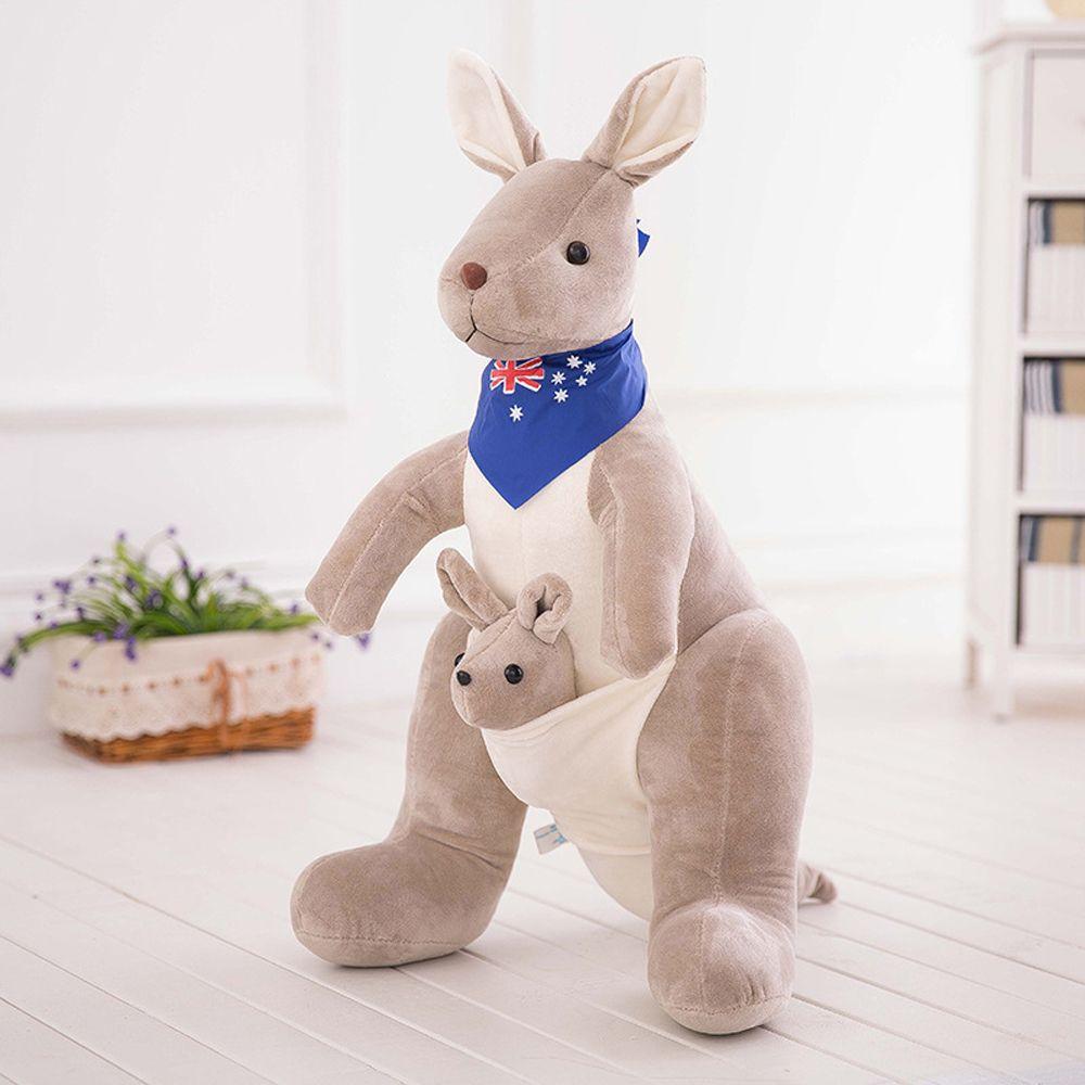 Doll Home Decor Mom Baby Kids Parent-Child Toys Stuffed Toy Stuffed Animal Doll Kangaroo Plush Toy