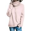 2024 Autumn/Winter Women's European & American Knitted Sweater - Casual Long Sleeve, High Neck, Solid Color