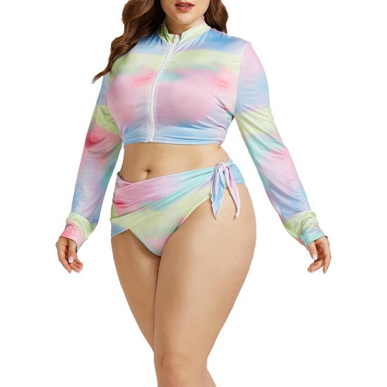 1 комплект летних бикини дышащих модных больших размеров с прозрачным принтом для женщин