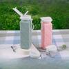 Silicone Folding Water Cup Square Telescopic Water Cup Outdoor Portable Exercise Fitness Cycling Kettle Seal