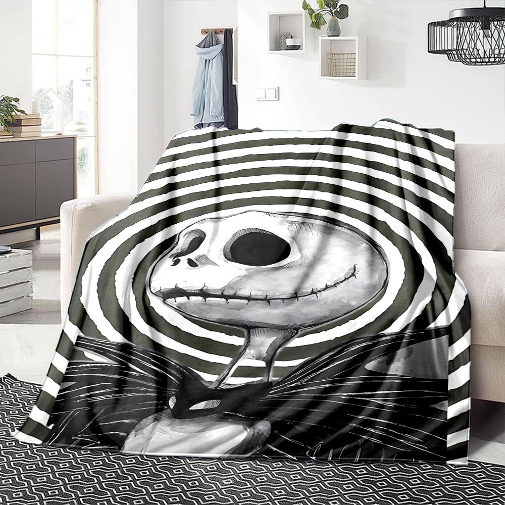 Surreal Jack Skellington Art Blanket Soft Throw Blanket For Home Bedroom Bed Sofa Travel Office Solid Christmas Blanket