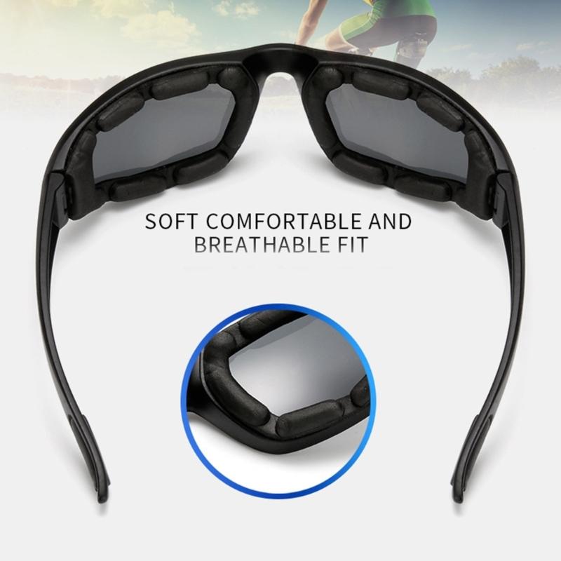 Очки для езды на мотоцикле с подкладкой, защитные очки с защитой от УФ-лучей, пылезащитные, ветрозащитные солнцезащитные очки для мужчин и женщин, для улицы