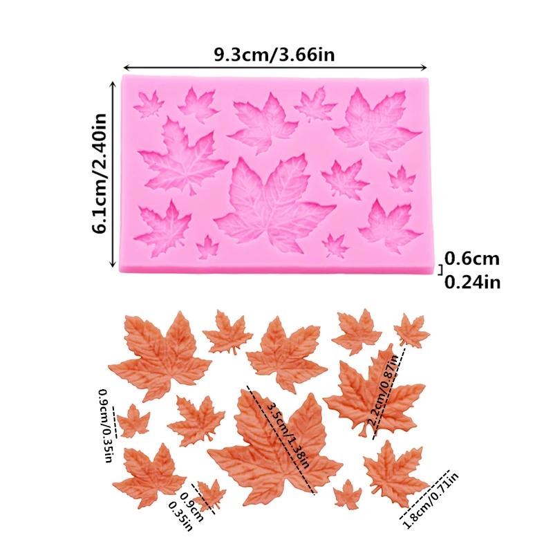 Gj-61 DIY leaf maple leaf silicone mould leaf collection popping silicone mold cake decoration molds resin clay accessories