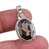 Natural Smoky Quartz Gemstone Handmade 925 Solid Silver Gift Pendant 1.25" I5e13