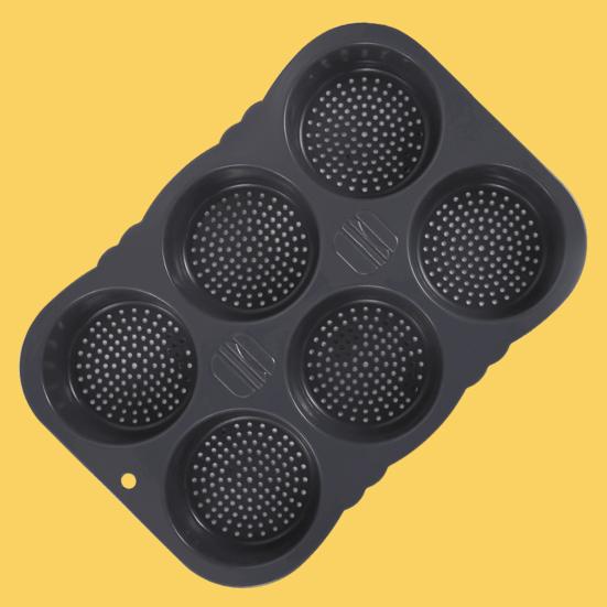 Yousheng 6 сеток, форма для гамбургеров, пищевая легкосъемная форма с отверстиями, форма для французского хлеба с равномерным нагревом, антипригарный инструмент для выпечки