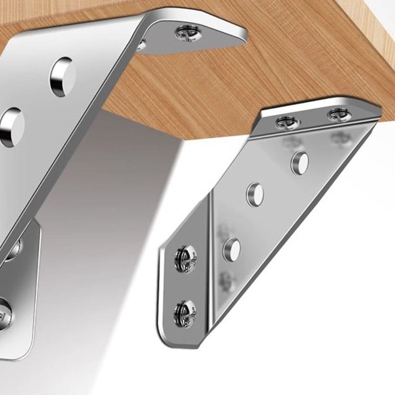 20 шт. универсальные угловые соединители для мебели, угловые кронштейны из нержавеющей стали, угловые кронштейны для мебели