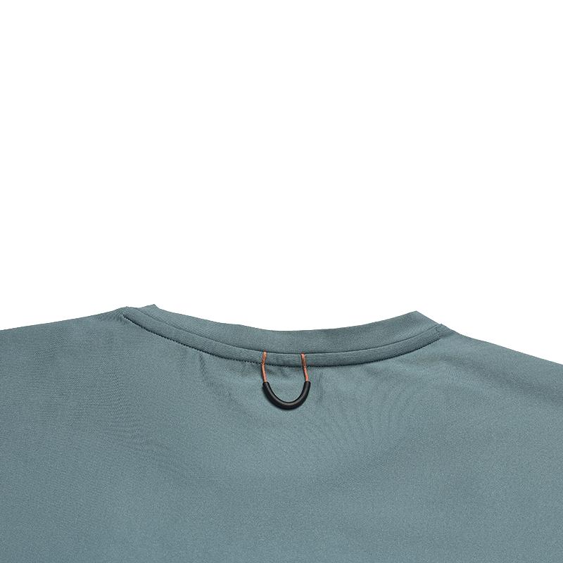 FILA Explorer T Shirts Men's Deep Island Blue Crew Neck Moderate Straight Fit A11M537114FDB
