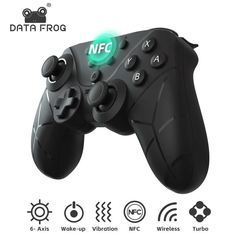 Беспроводной Bluetooth-контроллер Data Frog для Nintendo Switch/lite/oled Switch Pro с беспроводным геймпадом NFC Switch с турбонаддувом