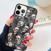 Чехол-накладка 'Череп с розами' для iPhone 17 Air 15 16 14 13 12 Pro Max 11 Pro Max Plus