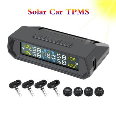 Универсальный T17 USB/солнечный TPMS 433,92 МГц датчик 0-5 бар система аварийной сигнализации безопасности автомобиля система контроля давления в шинах автомобиля отображение температуры салона автомобиля