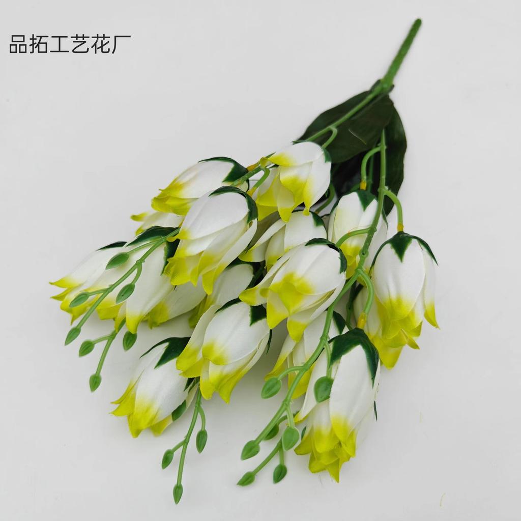 5 Веток 20 Головок Искусственные Тюльпаны из ПУ Не Выцветающие Искусственные Пластиковые Поддельные Растения тюльпанов Сделай сам Дом Сад Свадебное Украшение На Открытом ВоздухеT