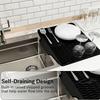 Silicone Dish Drying Mat Built-in Drain Kitchen Counter Pad Durable Drain Pad  Kitchen Countertop