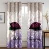 Luxury Thin Shading Window Curtains for Living Room, Girl Eyelash Eyebrow, Cheap 3D Print, Bedroom Decoration On Sale, 2 Pieces