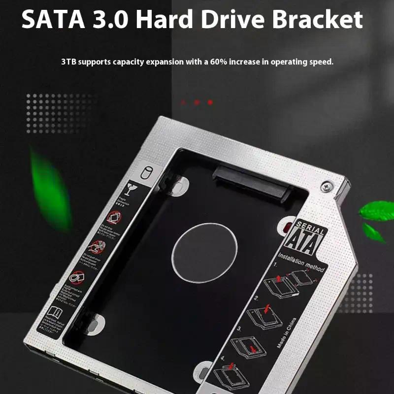 НОВАЯ РАСПРОДАЖА 2,5" SSD CD DVD в корпус для жесткого диска Корпус CD-ROM ODD Optibay Пластик Алюминий Универсальный 9,5/12,7 мм SATA 3.0 Второй HDD Caddy
