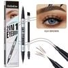 Two-pronged Eyebrow Pencil Waterproof Two-in-one Liquid Eyebrow Pencil Curved Eyebrow Pen With Fork And Precise Brush Tip Makeup